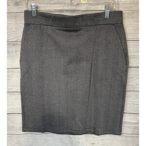 Lands’ End Women’s Herringbone Knee-Length Skirt Size S/P (6–8)